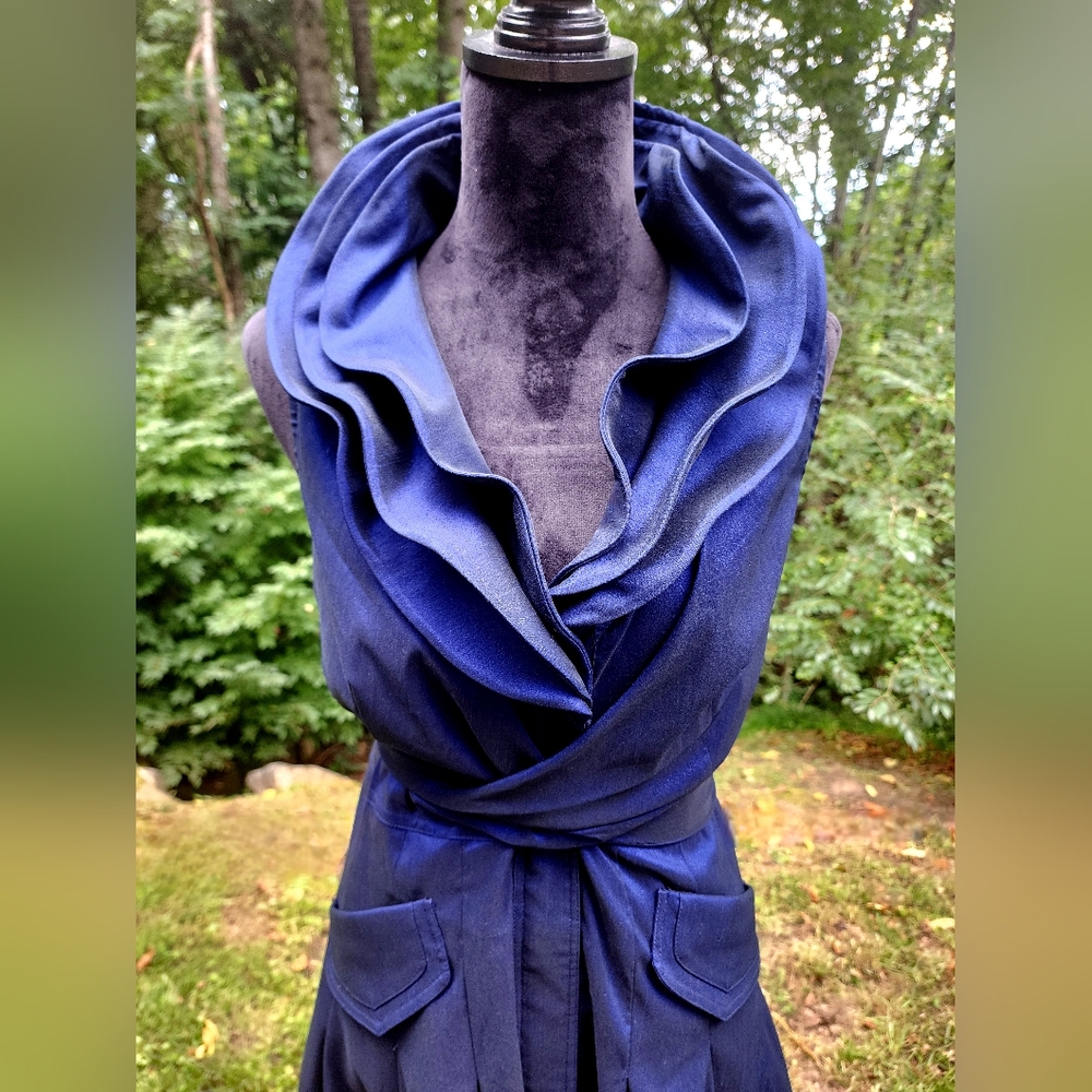 Samuel Dong Midnight Blue Bubble Swing Dress - Picture 4 of 7